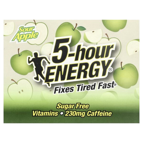 Shot Energético Líquido Sabor Maçã Verde 12 Frascos 57 ml - 5-hour Energy