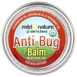 Sierra Bees(TM) Bálsamo Anti-insetos Cedro Gerânio e Óleo de Alecrim 17 g - Mild By Nature