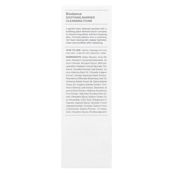 Skin Barrier Soothing Foam Cleanser Espuma 120 ml - Biodance