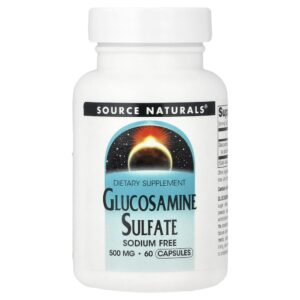 Sulfato de Glicosamina Sem Sódio 500 mg 60 Cápsulas - Source Naturals