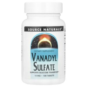 Vanadyl Sulfate 10 mg 100 Comprimidos - Source Naturals