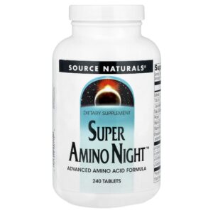 Super Amino Night Complexo Noturno de Aminoácidos 240 Comprimidos - Source Naturals