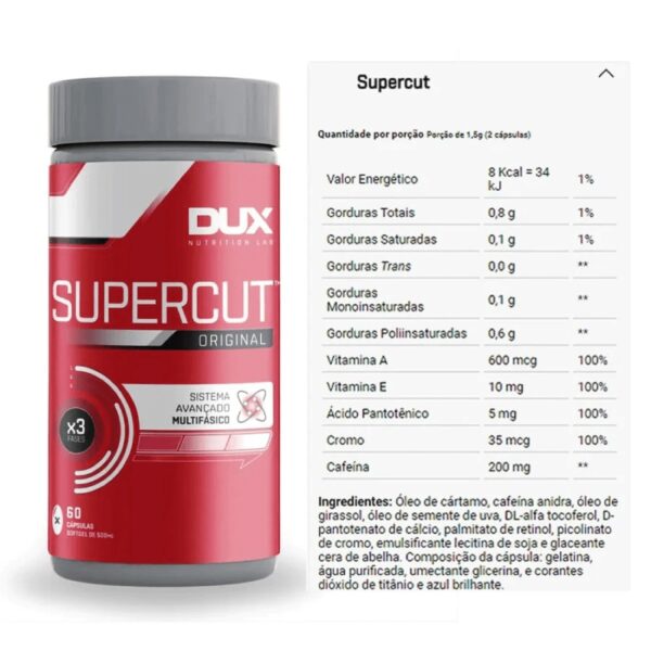 SUPERCUT 60 Cápsulas - Dux Nutrition