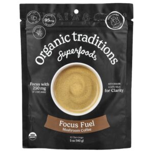 Superfoods Focus Fuel Mushroom Coffee 140 g - Organic Traditions
