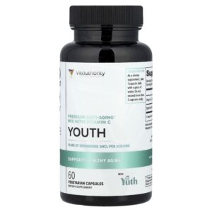 Suplemento Antienvelhecimento Youth com Espermidina 60 Cápsulas Vegetarianas - Vitauthority