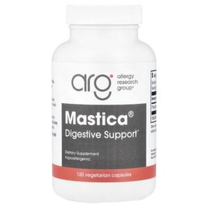 Suplemento Auxílio Digestivo Mastica 500 mg 120 Cápsulas Vegetarianas - Allergy Research Group