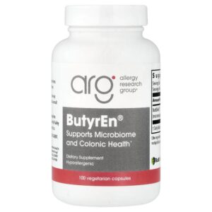 Suplemento de Ácido Butírico ButyrEn 200 mg 100 Cápsulas Vegetarianas - Allergy Research Group