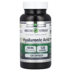Suplemento de Ácido Hialurônico 100 mg 120 Cápsulas - Amazing Nutrition