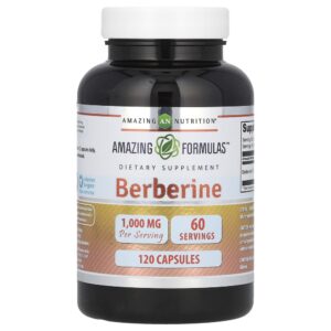 Suplemento de Berberina 500 mg 120 Cápsulas - Amazing Nutrition
