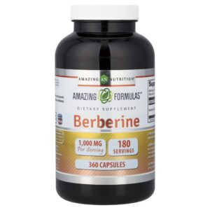 Suplemento de Berberina 500 mg 360 Cápsulas - Amazing Nutrition