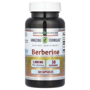Suplemento de Berberina 500 mg 60 Cápsulas - Amazing Nutrition