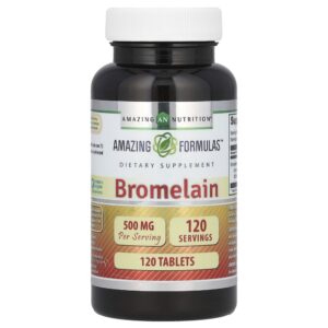 Suplemento de Bromelaína 500 mg 120 Comprimidos - Amazing Nutrition