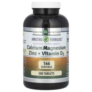Suplemento de Cálcio Magnésio e Zinco com Vitamina D3 Amazing Formulas 500 Comprimidos - Amazing Nutrition