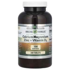 Suplemento de Cálcio Magnésio Zinco e Vitamina D3 Amazing Formulas 300 Comprimidos - Amazing Nutrition