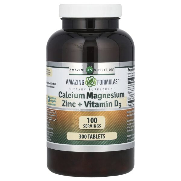suplemento-de-calcio-magnesio-zinco-e-vitamina-d3-amazing-formulas-300-comprimid-wcu3b2vugb.jpg Suplemento de Cálcio Magnésio Zinco e Vitamina D3 Amazing Formulas 300 Comprimidos - Amazing Nutrition