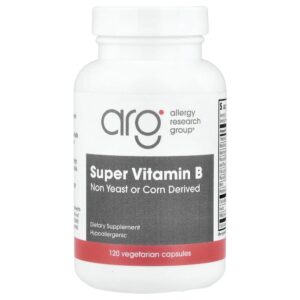 Suplemento de Complexo B Super Vitamina B 120 Cápsulas Vegetarianas - Allergy Research Group
