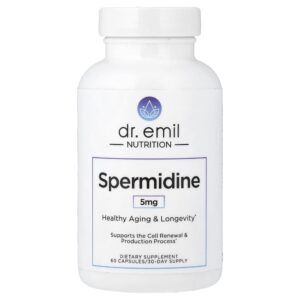 Suplemento de Espermidina para Longevidade Celular 60 Cápsulas - Dr Emil Nutrition