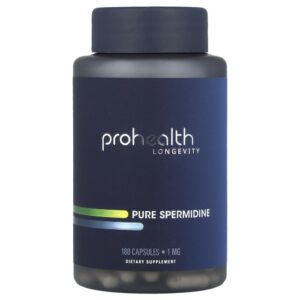 Suplemento de Espermidina Pura 1 mg 180 Cápsulas - ProHealth Longevity