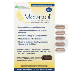 Suplemento de Extrato Fermentado de Germe de Trigo Metatrol FWGE 60 Cápsulas Vegetarianas - American Biosciences