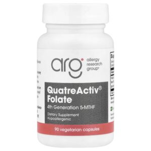 Suplemento de Folato QuatreActiv 833 mcg 90 Cápsulas Vegetarianas - Allergy Research Group