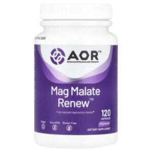 Suplemento de Malato de Magnésio Mag Malate Renew 120 Cápsulas - Advanced Orthomolecular Research AOR
