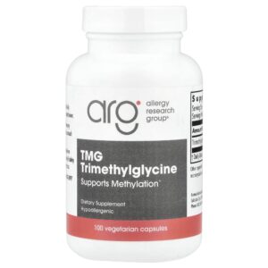 Suplemento de TMG Trimetilglicina 750 mg 100 Cápsulas Vegetarianas - Allergy Research Group