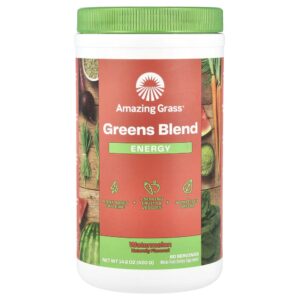 Suplemento de Verdes Orgânicos Super Greens Energy Sabor Melancia 420 g - Amazing Grass