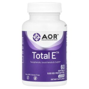Suplemento de Vitamina E Completa Total E 60 Cápsulas Softgel - Advanced Orthomolecular Research AOR