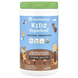Suplemento Infantil Kidz Superfood Proteína e Probióticos Sabor Chocolate Extremo 285 g - Amazing Grass