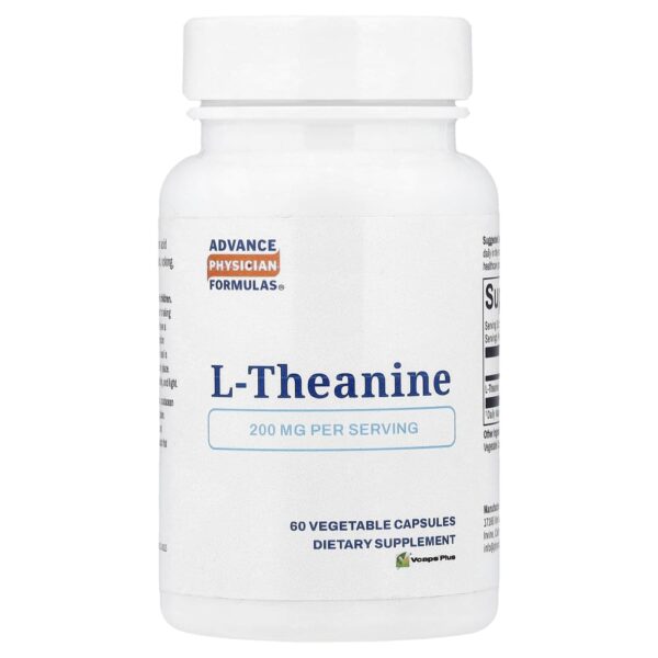 Suplemento L-Teanina L-Theanine 200 mg 60 Cápsulas Vegetais - Advance Physician Formulas