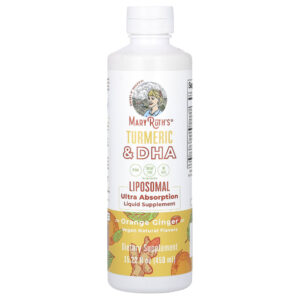 Suplemento Líquido Lipossomal de Cúrcuma e DHA Gengibre e Laranja 450 ml - MaryRuth's