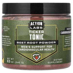 Suplemento Masculino Ticker Tonic Beterraba em Pó Sabor Cereja Negra 242 g - Action Labs