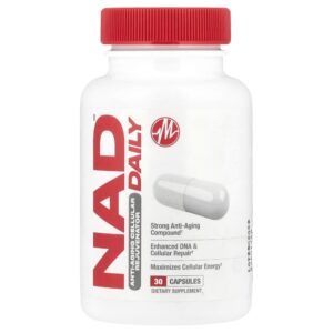 Suplemento NAD Diário Rejuvenescedor Celular Antienvelhecimento 30 Cápsulas - Metabolic Nutrition