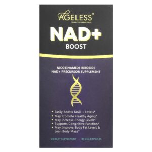 Suplemento Reforço de NAD+ para Longevidade 90 Cápsulas Vegetais - Ageless Foundation Laboratories