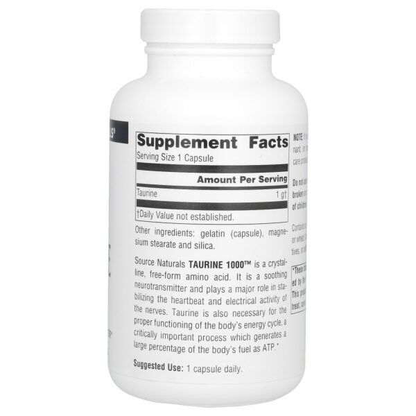 Taurina 1.000 mg 120 Cápsulas - Source Naturals