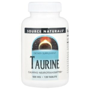 Taurina 500 mg 120 Comprimidos - Source Naturals