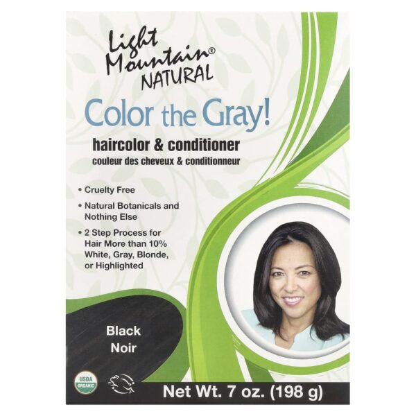 Tintura Capilar Natural Color the Gray Preto 198 g - Light Mountain