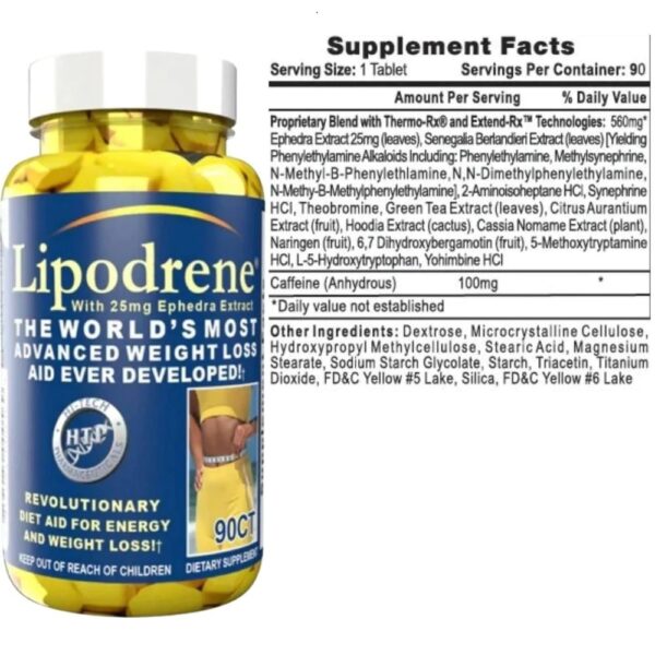 Lipodrene (Importado) - Hi-Tech Pharmaceuticals 90 tabletes