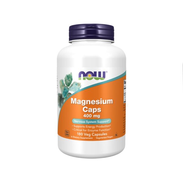 tmpmagnesiumcapsnow-01a53b79e4.jpg Magnesium Caps 400mg (Magnésio Puro Concentrado) - Now Foods 180 Cápsulas