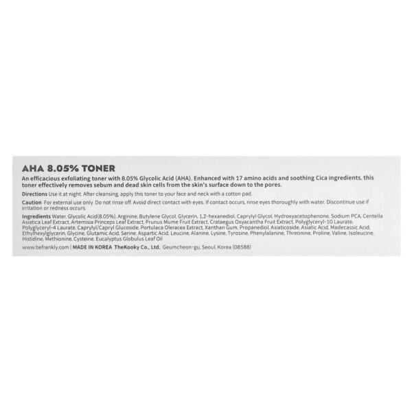 Tônico Facial Esfoliante AHA 8.05% 100 ml - Frankly