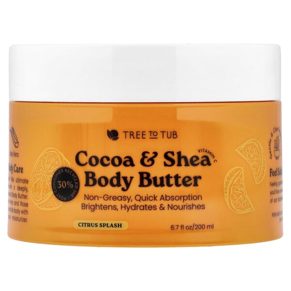 Tree to Tub - Manteiga Corporal de Cacau e Karité Sabor Citrus Splash 200 ml
