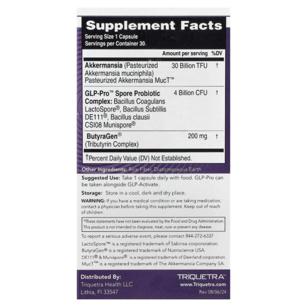 Triquetra Saúde PX Therapeutics GLP-Pro Probióticos + Pós-bióticos GLP-1 30 Cápsulas - Triquetra Health