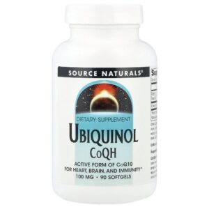 Ubiquinol CoQH Coenzima Q10 Ativa 100 mg 90 Softgels - Source Naturals