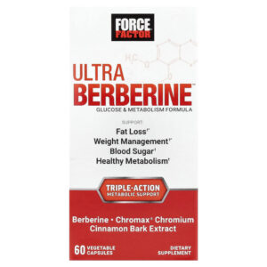 Ultra Berberine Suporte ao Metabolismo 60 Cápsulas Vegetais - Force Factor