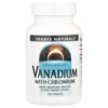 Vanádio com Cromo 180 Comprimidos - Source Naturals