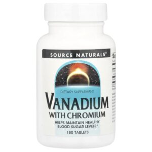 Vanádio com Cromo 180 Comprimidos - Source Naturals
