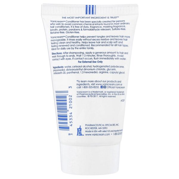Vanicream - Mini Condicionador Capilar para Pele Sensível Sem Perfume 59 ml