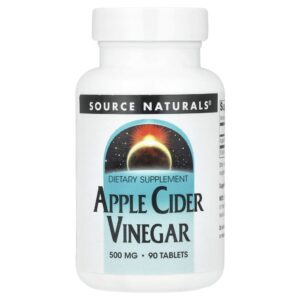 Vinagre de Maçã 500 mg 90 Comprimidos - Source Naturals