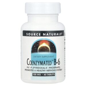 Vitamina B6 Coenzimada 100 mg 60 Comprimidos - Source Naturals