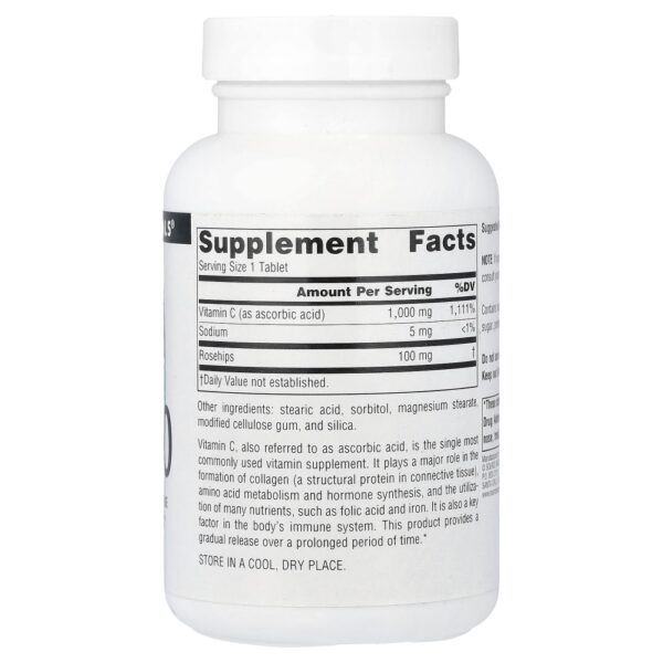 Vitamina C-1000 1000 mg 100 Comprimidos - Source Naturals